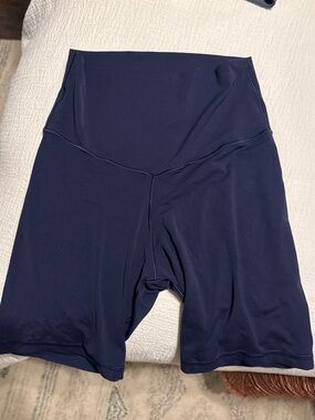aerie Navy High-Rise Bike Shorts